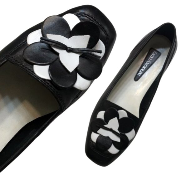 Enzo Angiolini Leather Color Block layered Loafer Flats - Picture 1 of 11